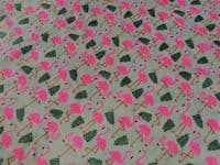 Double Sided Super Soft Cuddle Fleece Fabric Material - FLAMINGO GREY